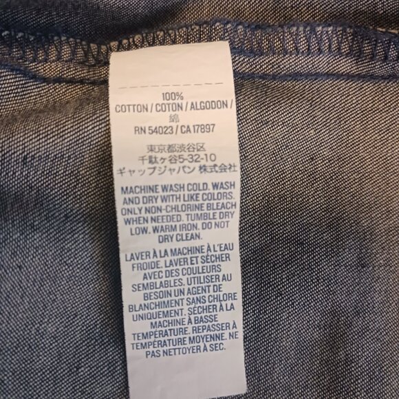 Old Navy Denim Dress, Shift with Belt, Size Medium, Long Sleeve, 1/4 Button Down - Picture 15 of 15